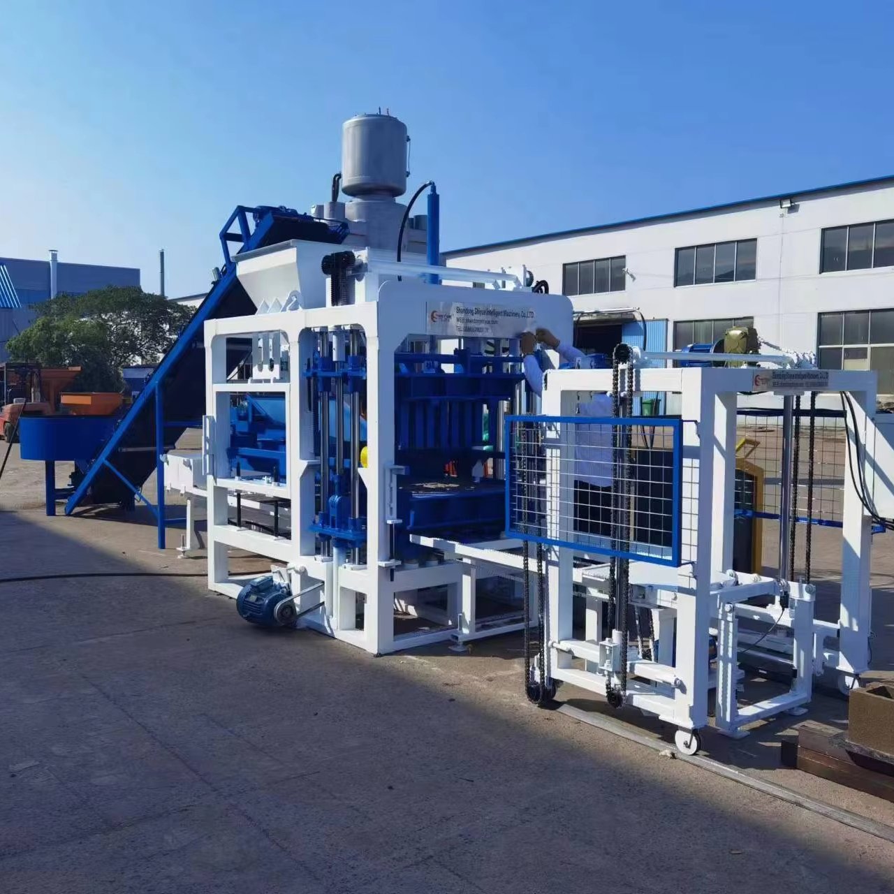 Customized QT4-15 automatic brick making concrete block forming brick making machine sales