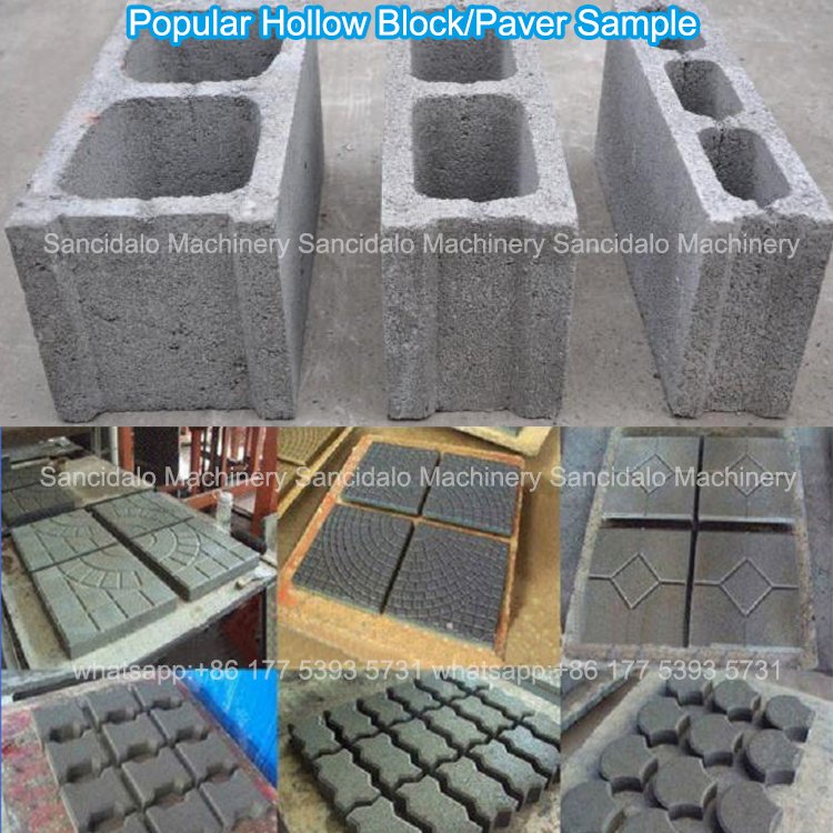 Low cost QT40-1 semi automatic cement brick making machine/hollow block machine for sale