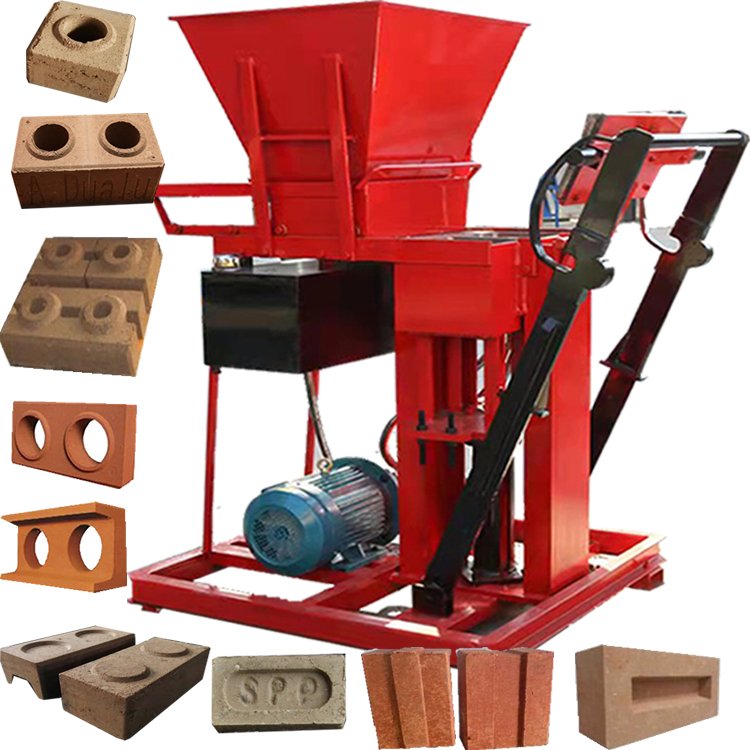 Best price manual logo outdoor wall interlocking clay mud earth soil brick hydraulic interlock bricks making machine