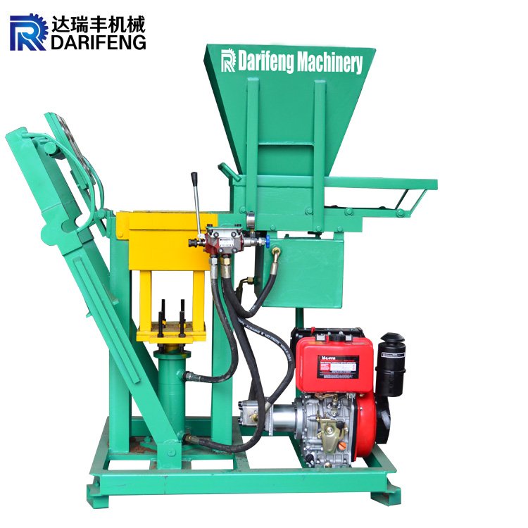 hby2-15 brick making machine eco brava small diesel clay interlock block machine 2020