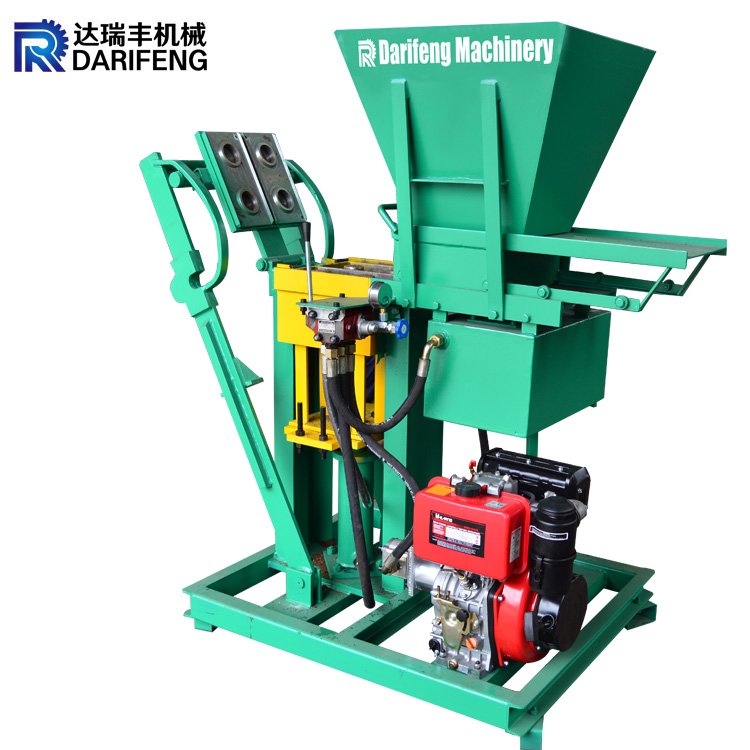 hby2-15 brick making machine eco brava small diesel clay interlock block machine 2020