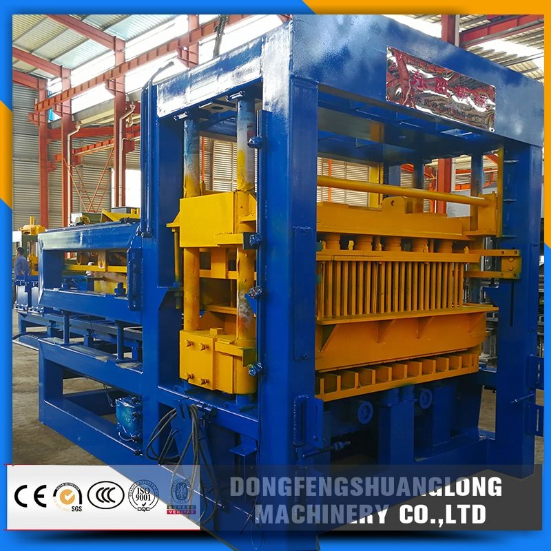 QT12-15 Solid Brick Holland Paver Hydraulic Vibration Full Automatic Block Making Machine for Feeding Cart