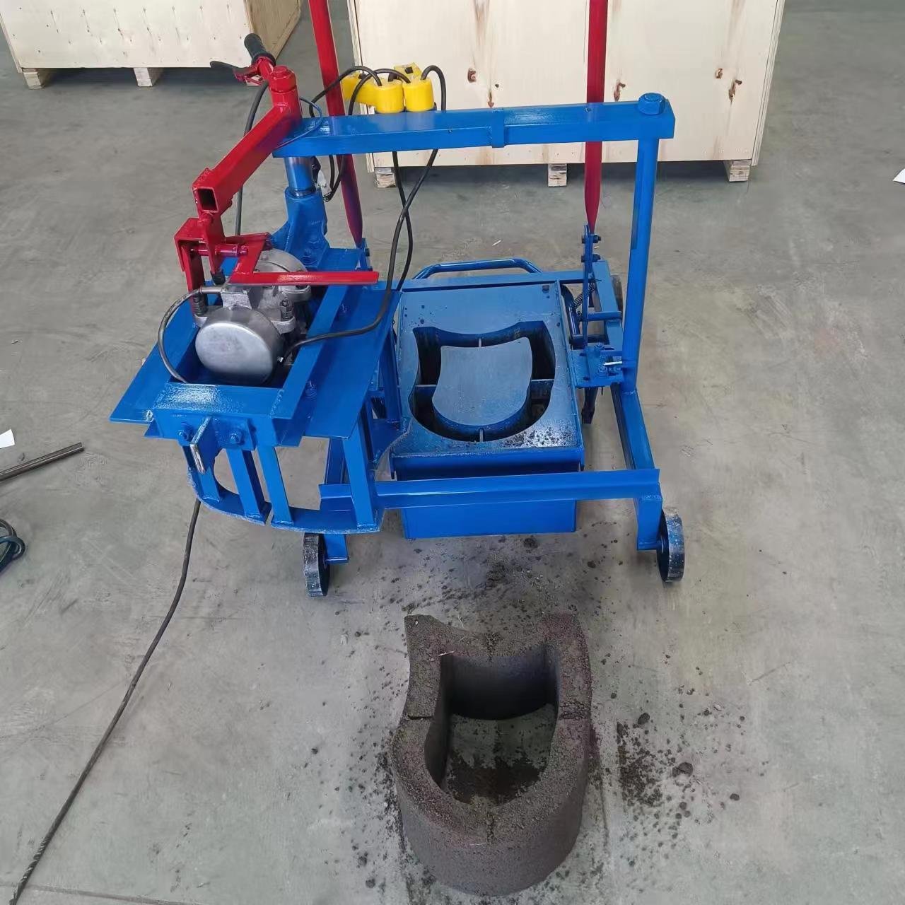 Hot selling small manual block concrete hollow block, brick machine