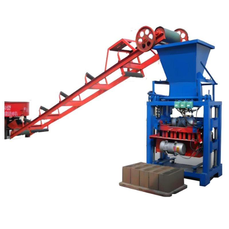 Mobile concrete cement hollow block brick making machine
