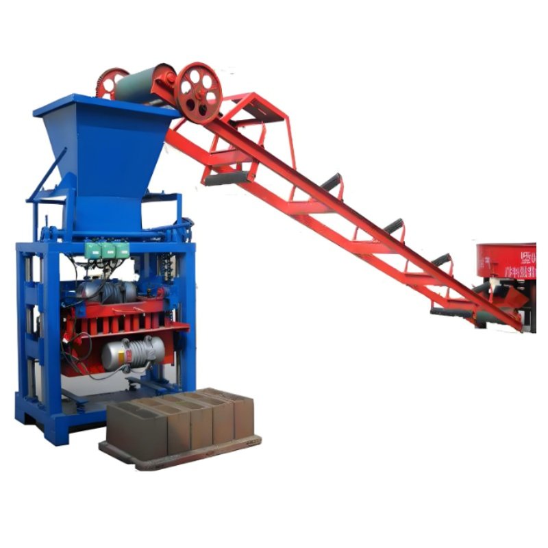 Mobile concrete cement hollow block brick making machine