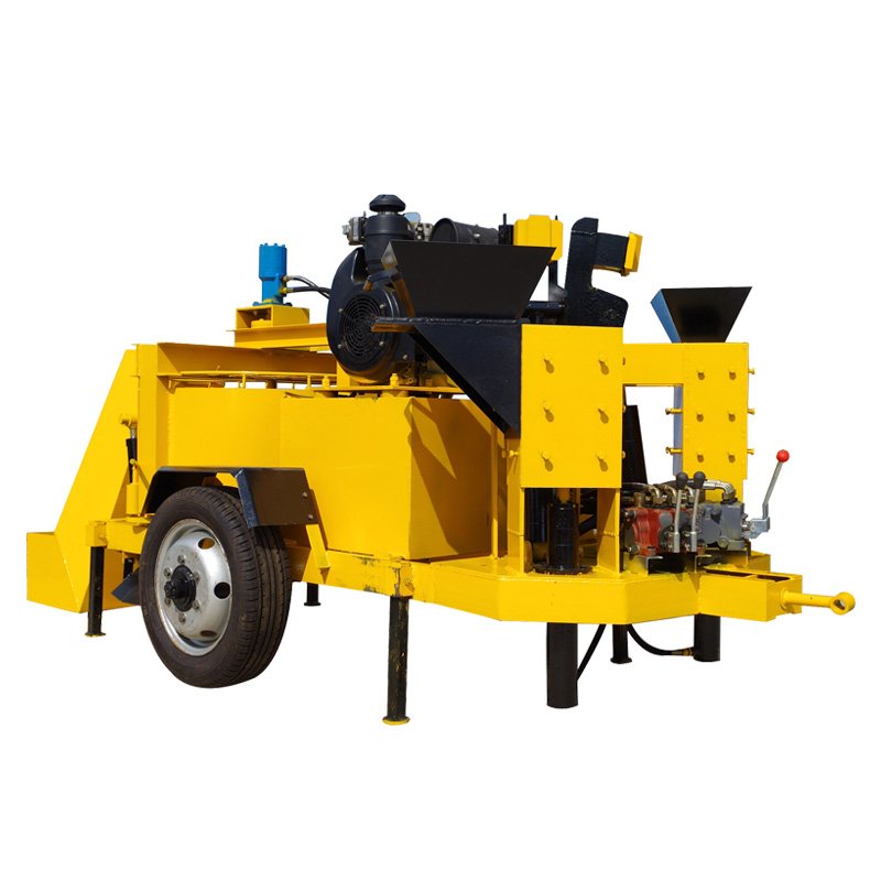 Diesel engine M7MI TWINS interlocking hydraulic clay interlocking brick making machine using diesel