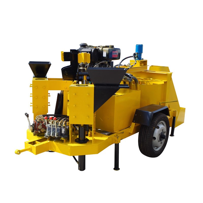 Diesel engine M7MI TWINS interlocking hydraulic clay interlocking brick making machine using diesel