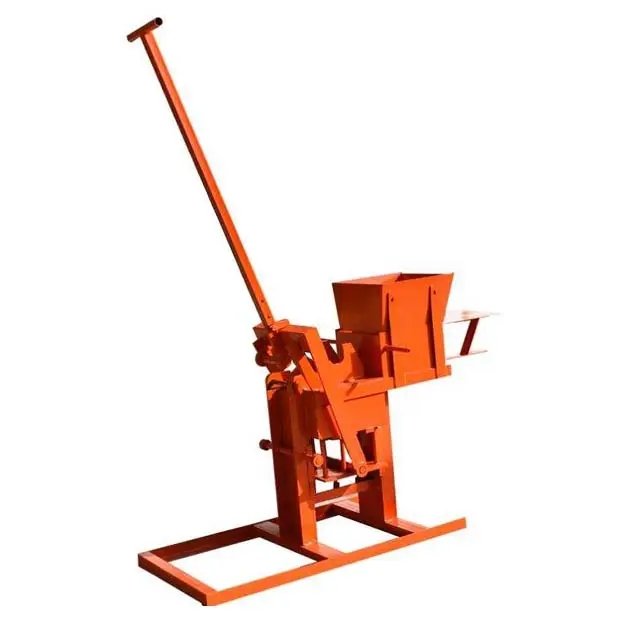 Small scale manual Interlocking press mud brick making machinery QMR2-40 bricks making machine