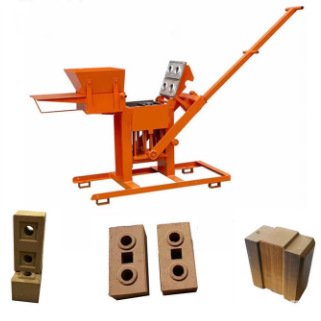 Small scale manual Interlocking press mud brick making machinery QMR2-40 bricks making machine