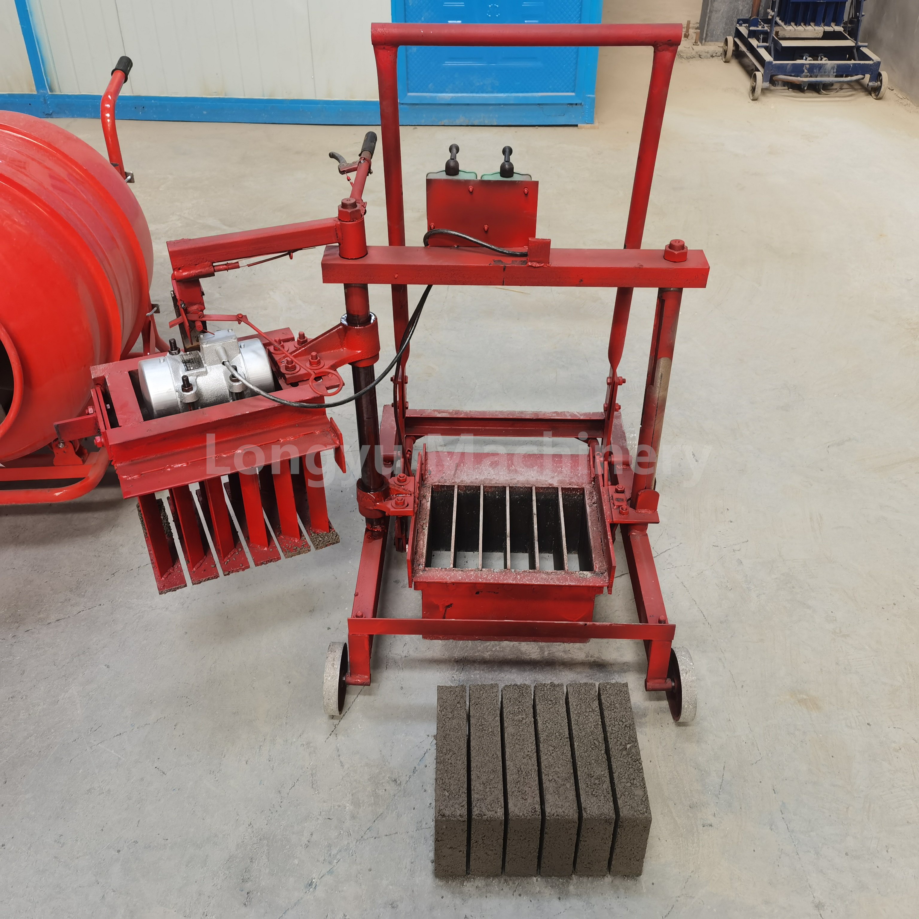 Manual Small Diesel Vibrating Soil Hollow Cement Laying Block Concrete Brick Making Machine Price
