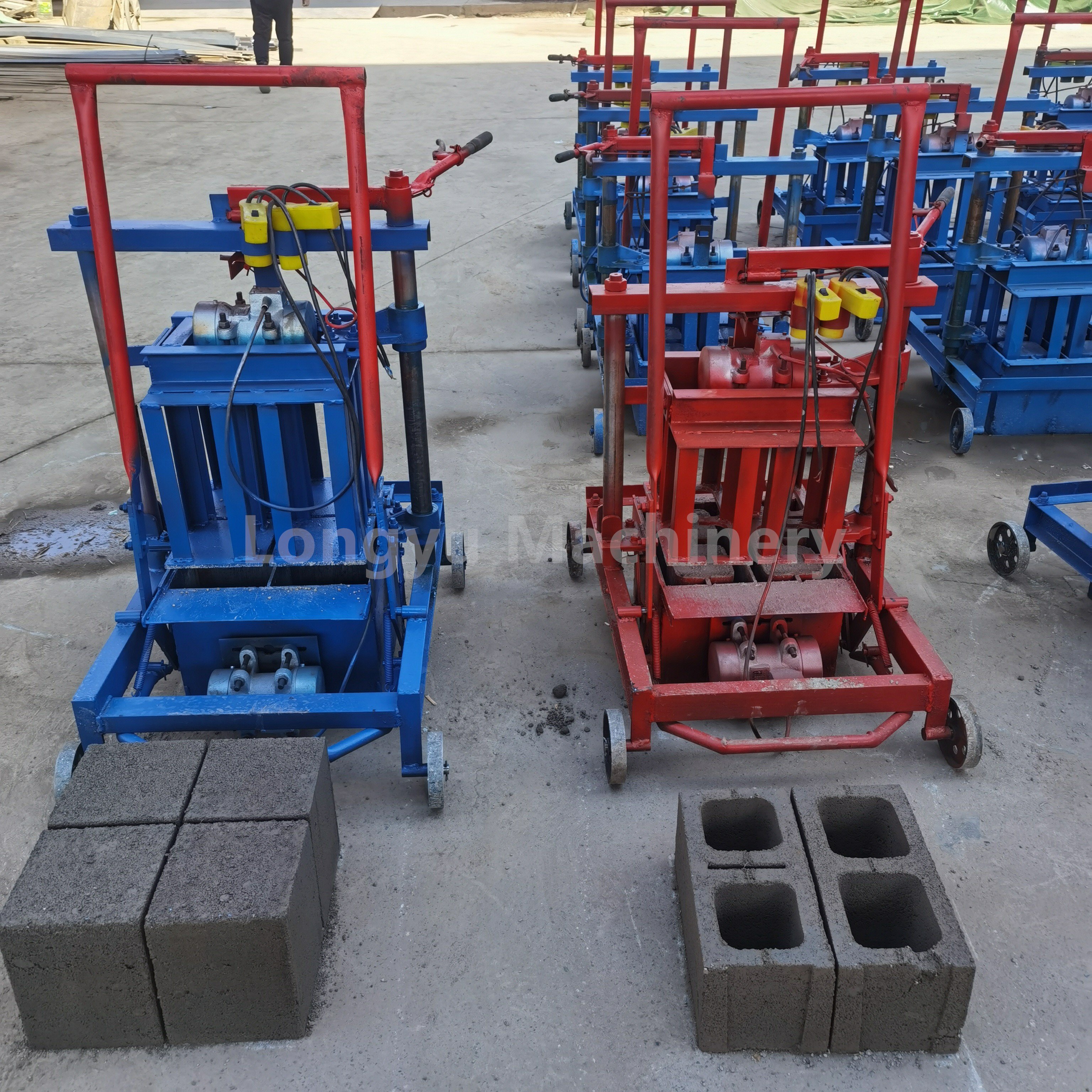 Manual Small Diesel Vibrating Soil Hollow Cement Laying Block Concrete Brick Making Machine Price