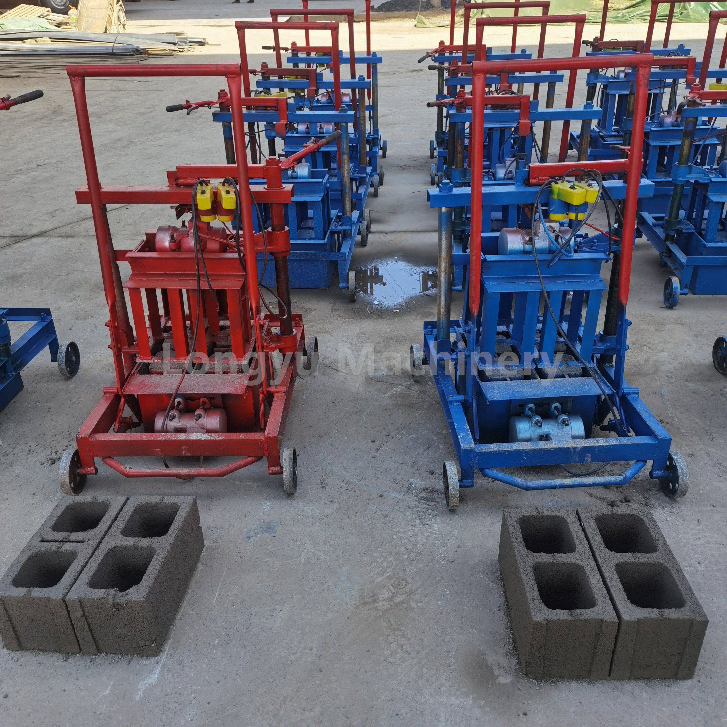 Manual Small Diesel Vibrating Soil Hollow Cement Laying Block Concrete Brick Making Machine Price