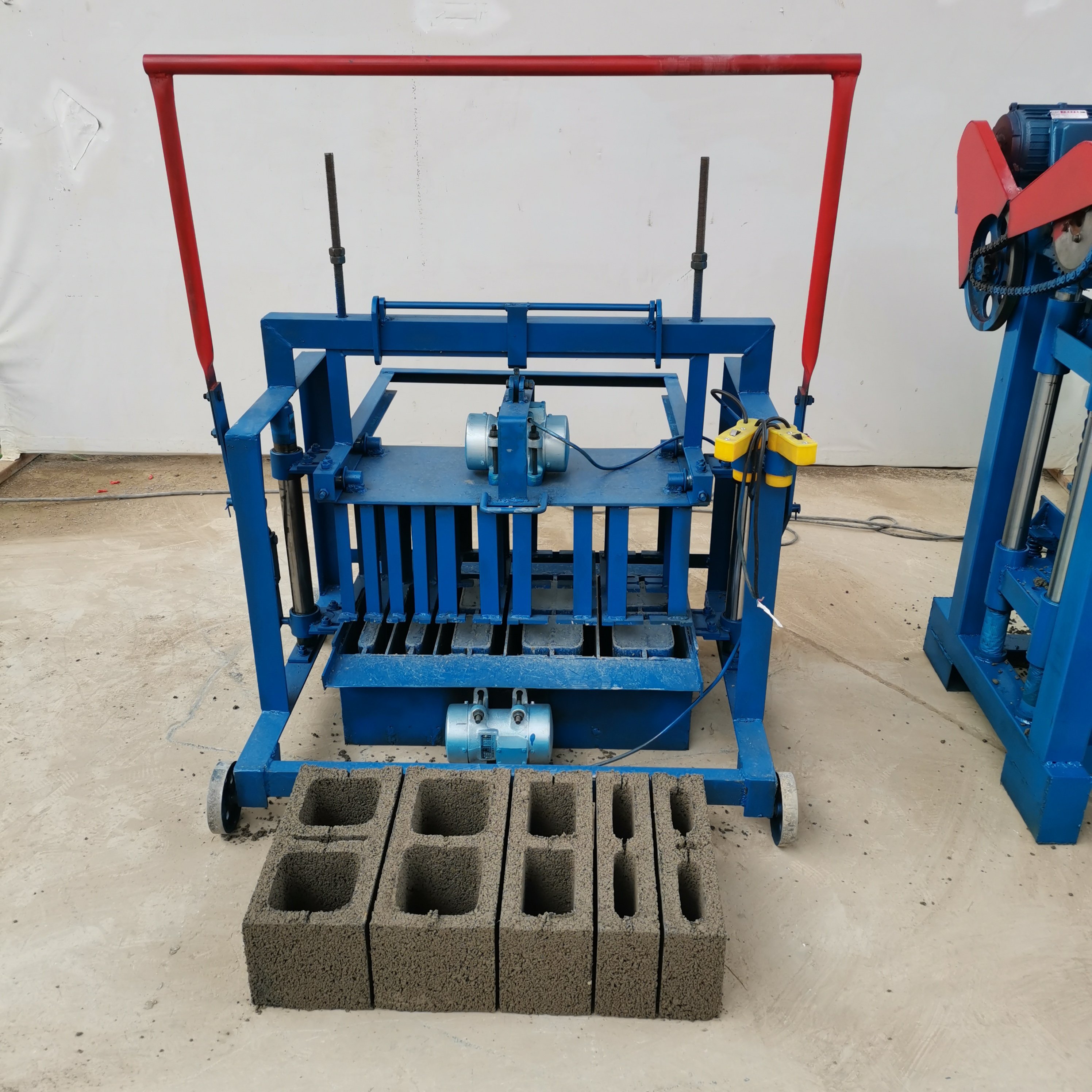 KM2-45 Semi-automatic block making machine concrete brick making machine line manufacturer Make Combination Roofing Block Bricks