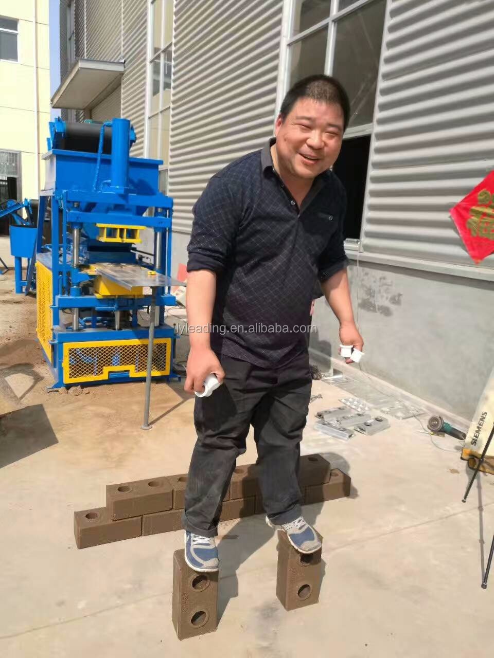 Automatic Hydraulic Press Interlock Brick Making Machine Clay Soil Paver Block Machine HBY2-10 Full Automatic Adobe 2-10