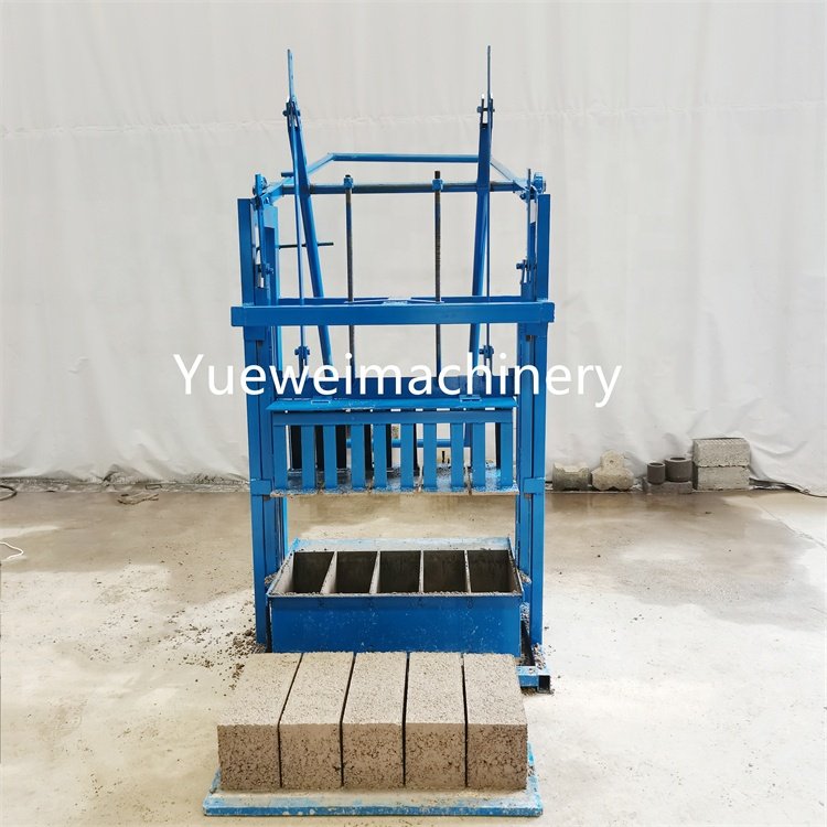Cheap manual interlocking cement hollow solid block brick making machine hot selling