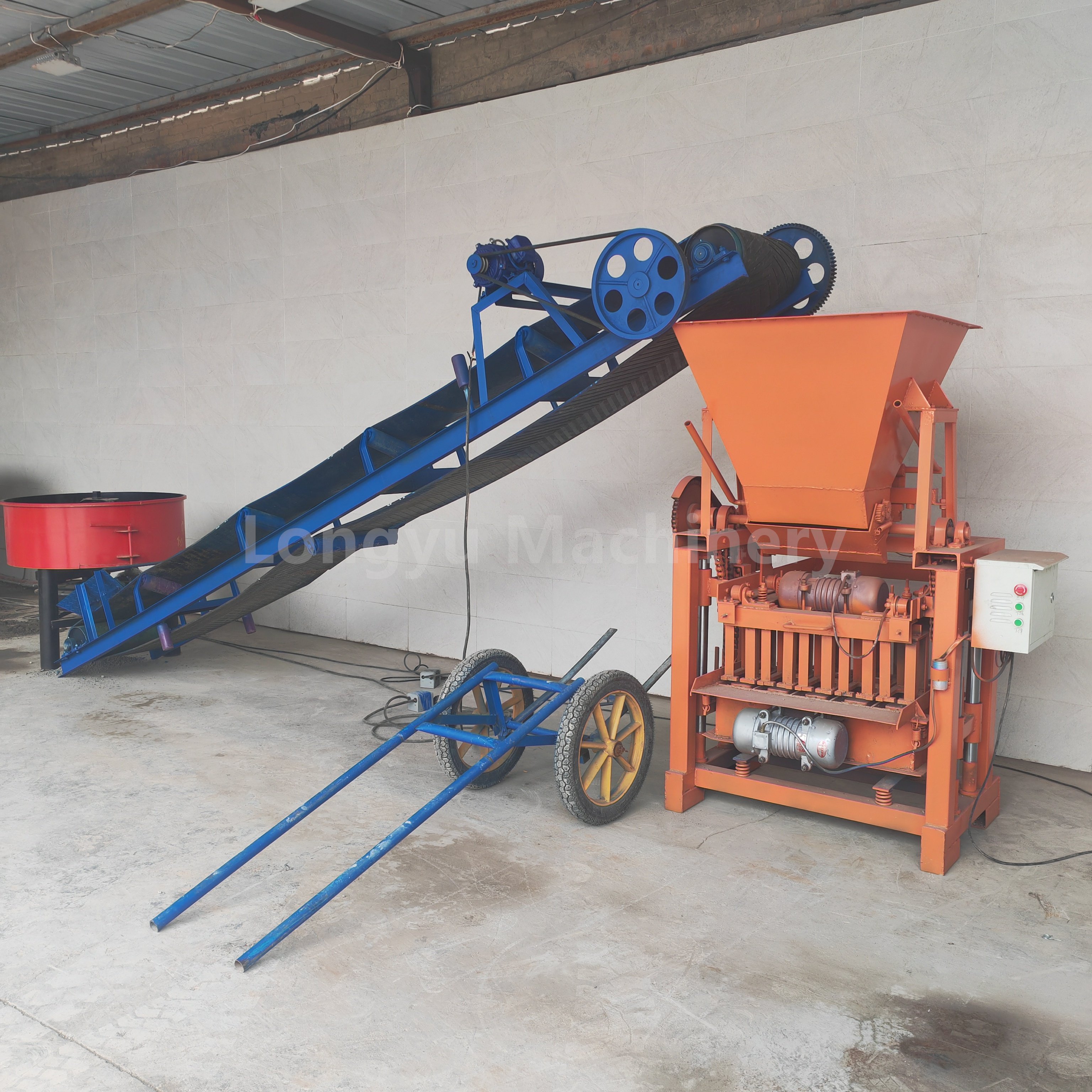 4-35A semi-automatic H-shaped slope protection brick machine chain paving environmentally friendly brick making machine