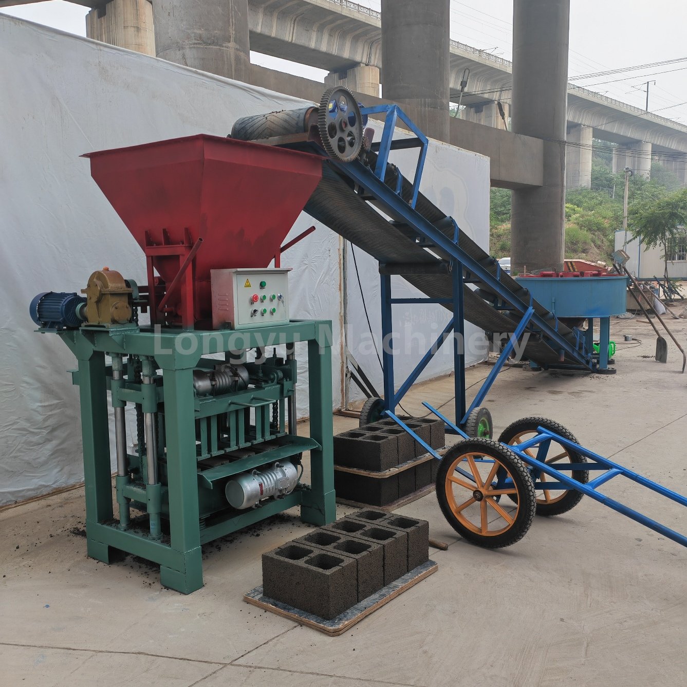 Hotsale cement brick machine production line Hollow blocks Concrete brick making machine