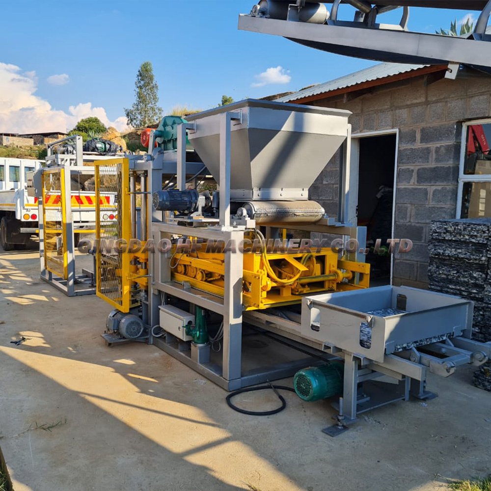 QT4-25 Hollow Block Making Machine Concrete Automatic Block Bricks Diesel Engine Interlocking Brick Making Machine Global 3500