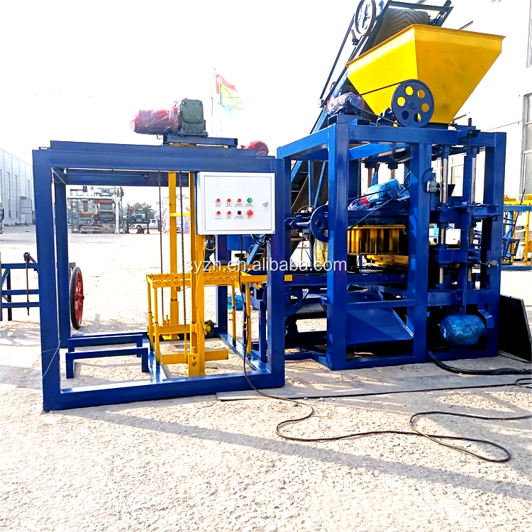 QTJ4-26 Fully Automatic hydraulic cement soil brick making machine Pondeuse Parpaing machine de fabrication For Construction