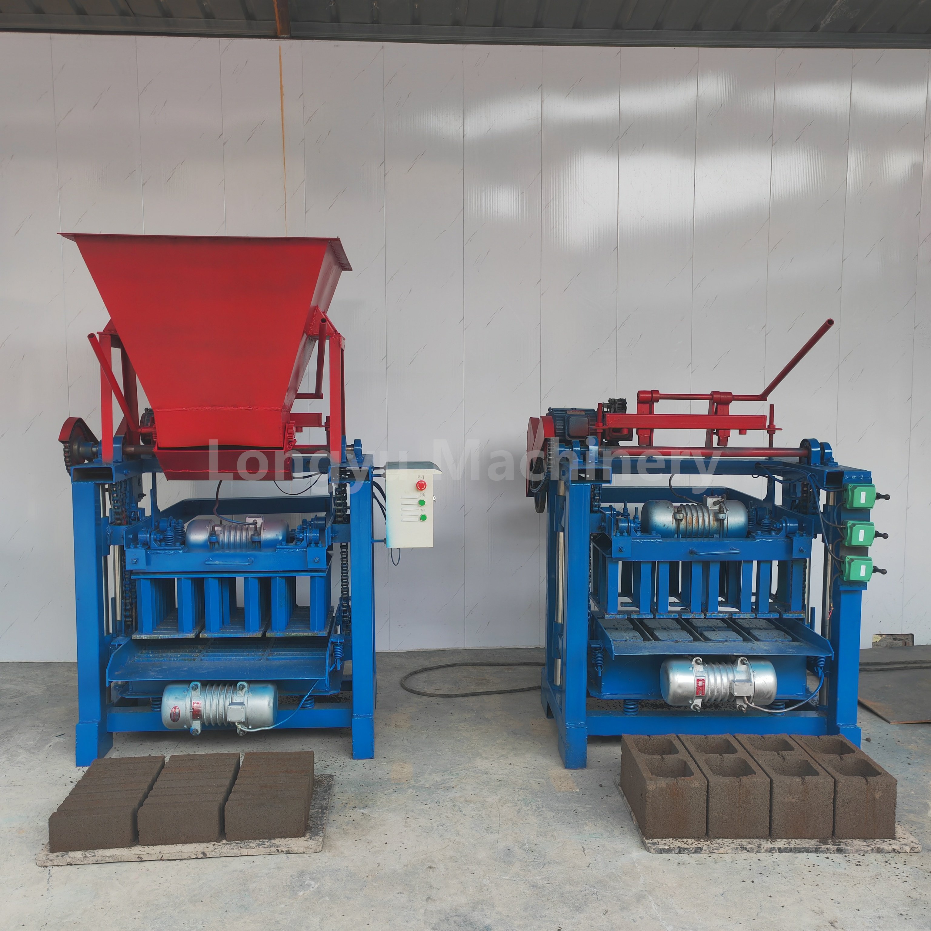 New Semi-automatic Inter Locking brick making Machines brick making machinery Hollow brick making machinery