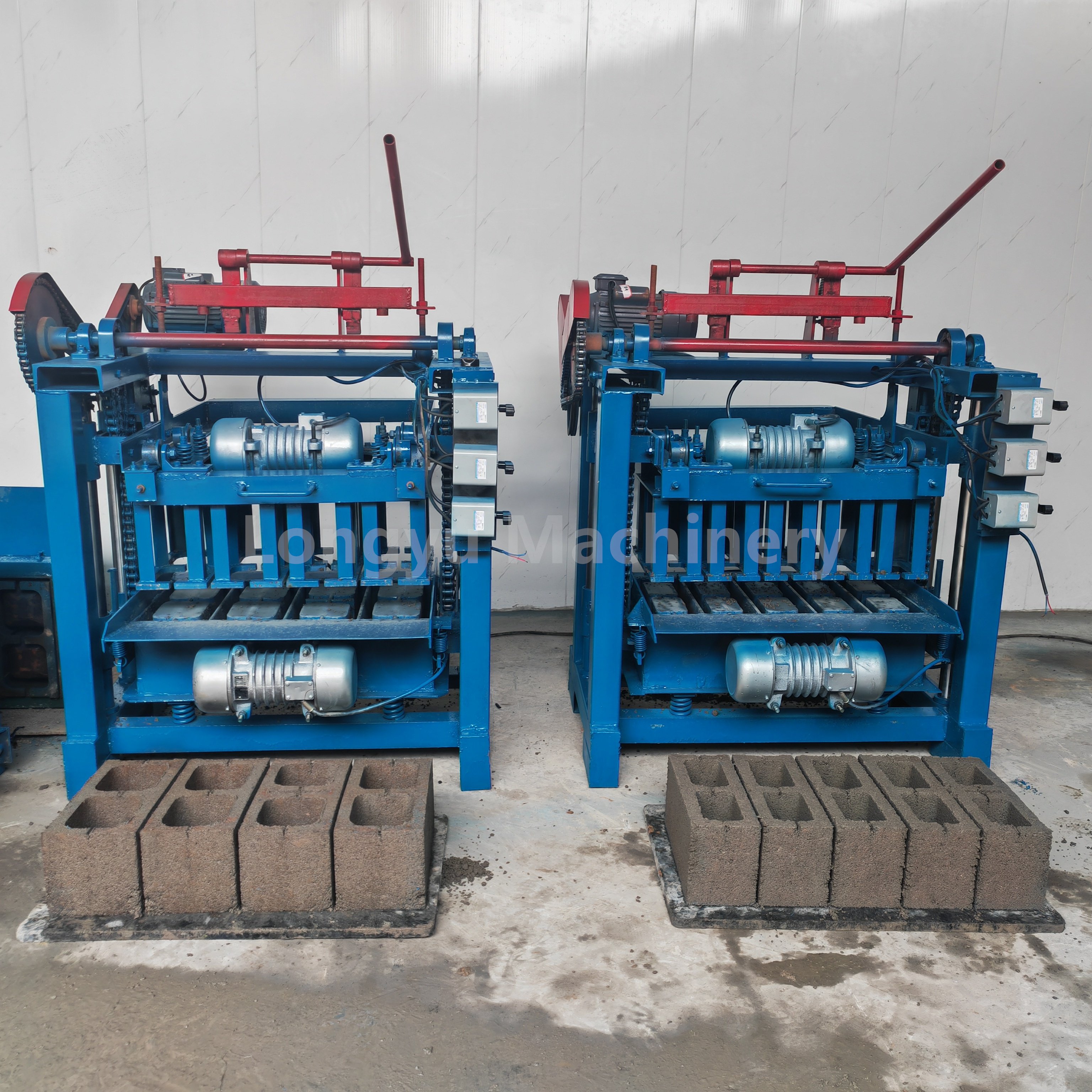 New Semi-automatic Inter Locking brick making Machines brick making machinery Hollow brick making machinery