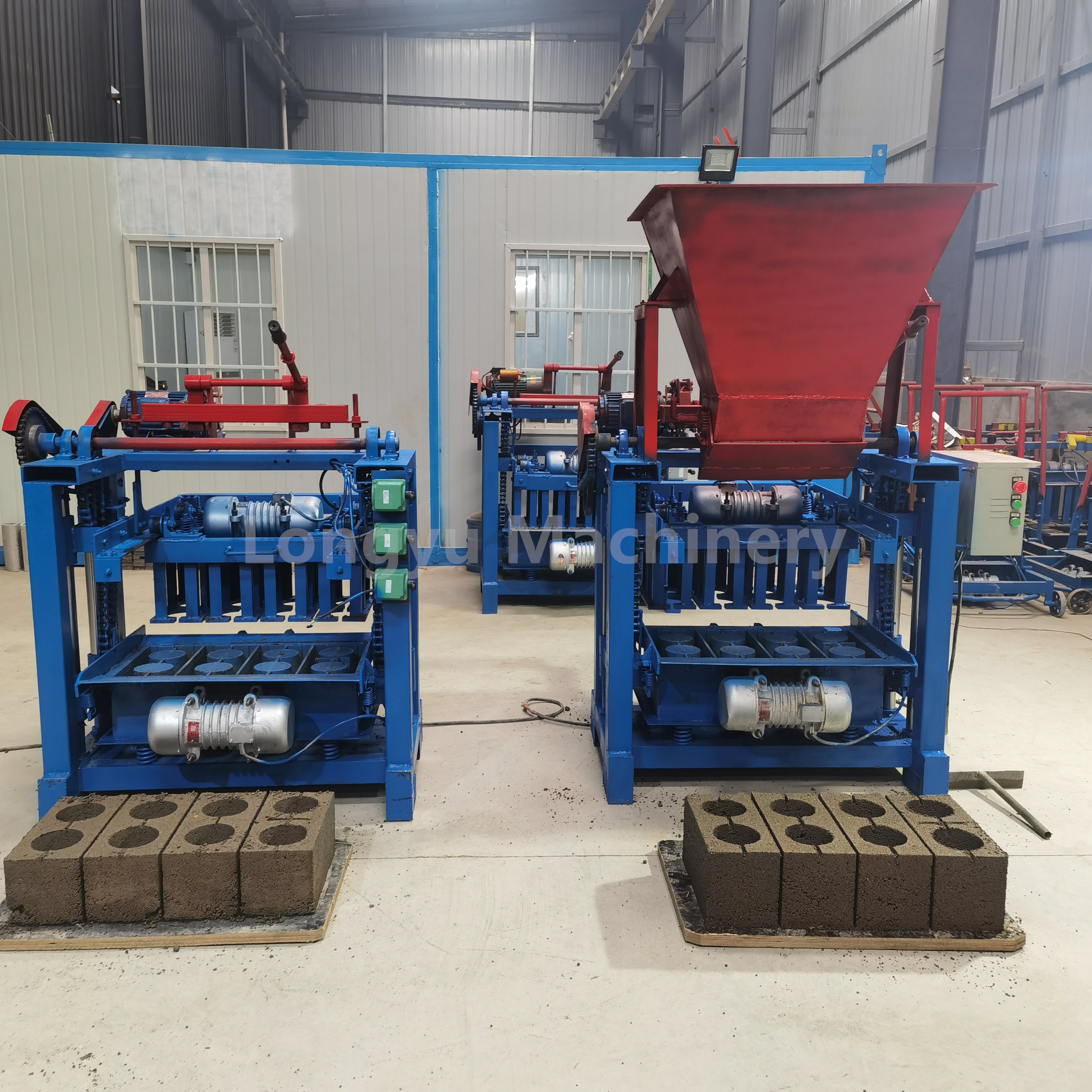 New Semi-automatic Inter Locking brick making Machines brick making machinery Hollow brick making machinery