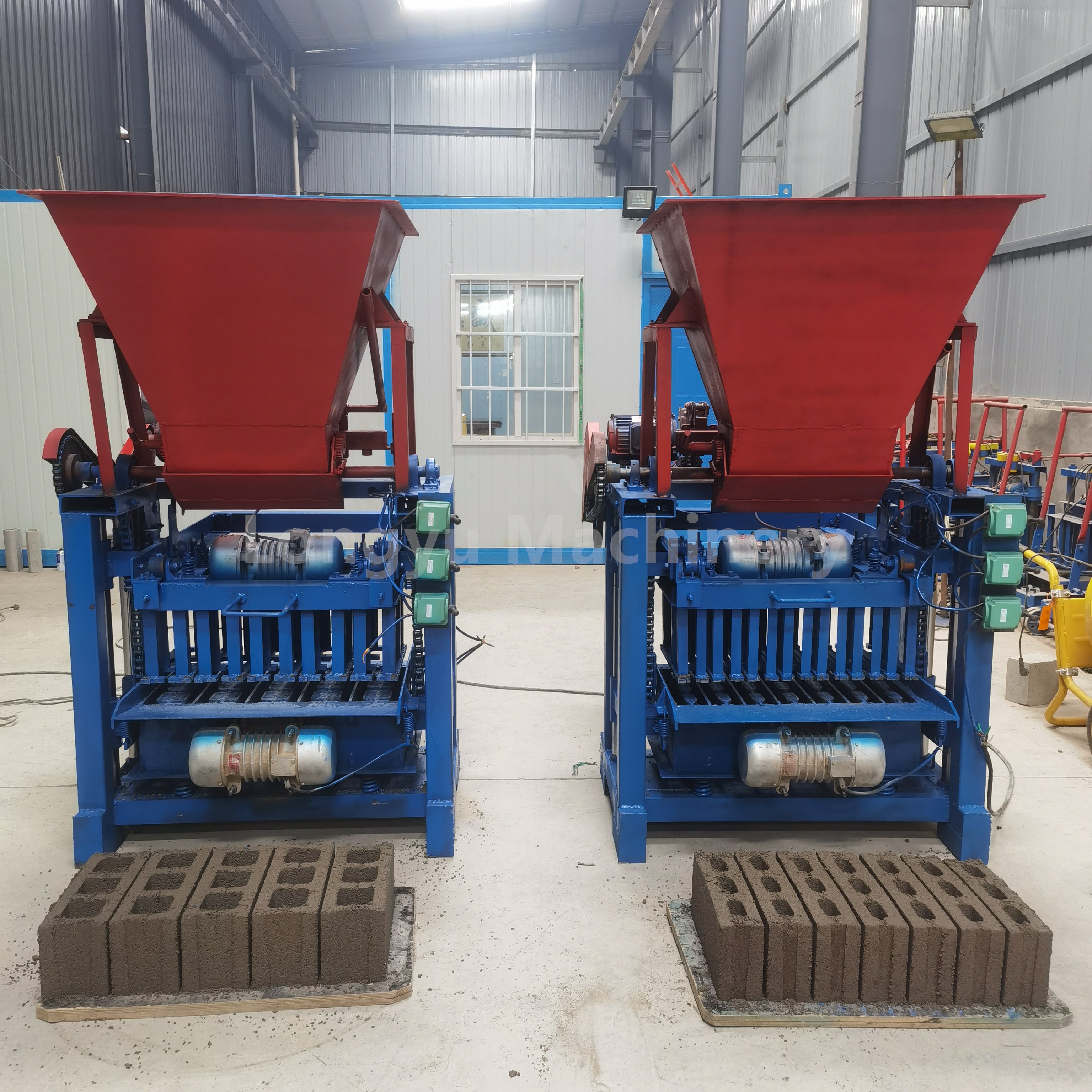 New Semi-automatic Inter Locking brick making Machines brick making machinery Hollow brick making machinery