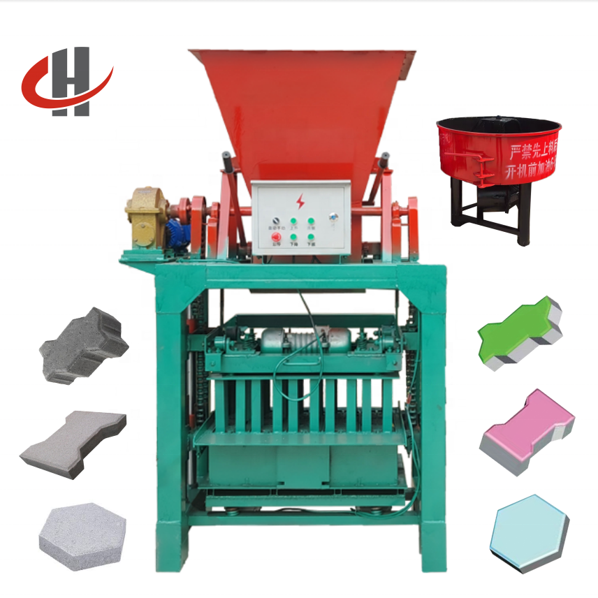 Hollow Solid Cement Brick Molding With Hopper Semi Automatic Soil-Brick-Making-Machine-Price