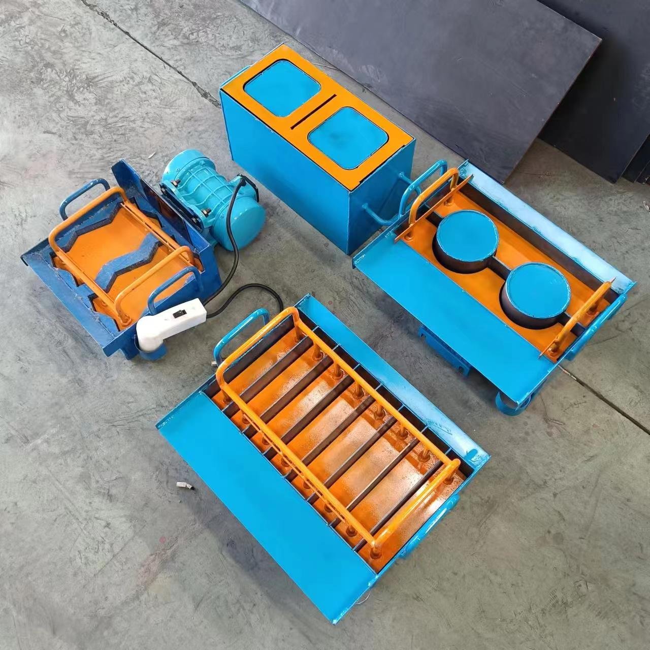 390*190*190 two-phase electric hollow brick machine round hole mobile brick making machine pallet-free household brick machine