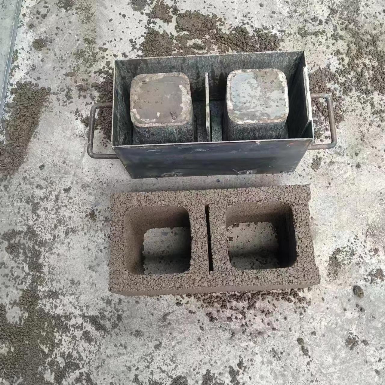 Movable manual cement block making machine hollow bricks making machinery price