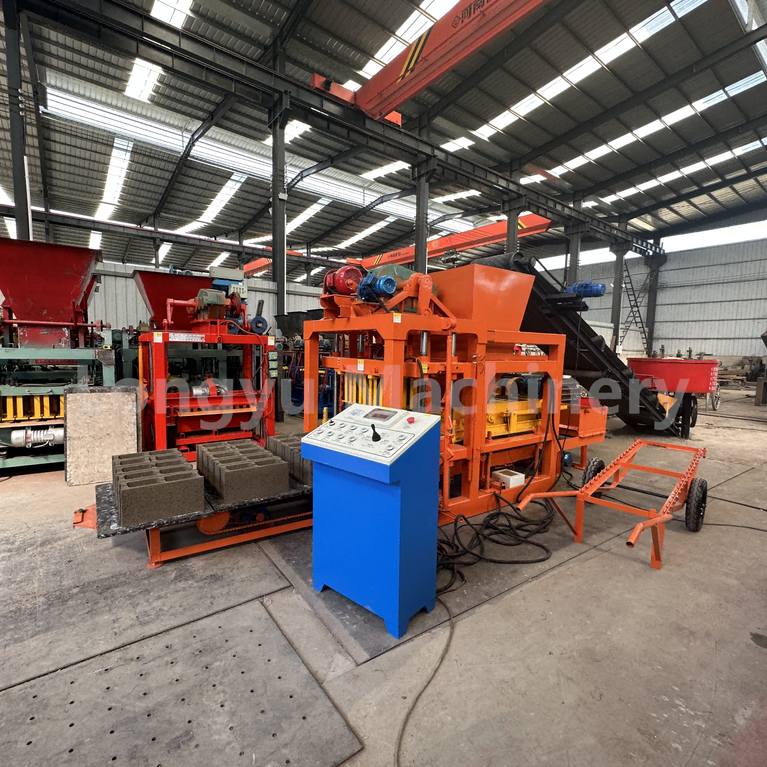full automatic block making machine Pull type Colored Cement hollow brick Solid brick making machinery concrete block machine