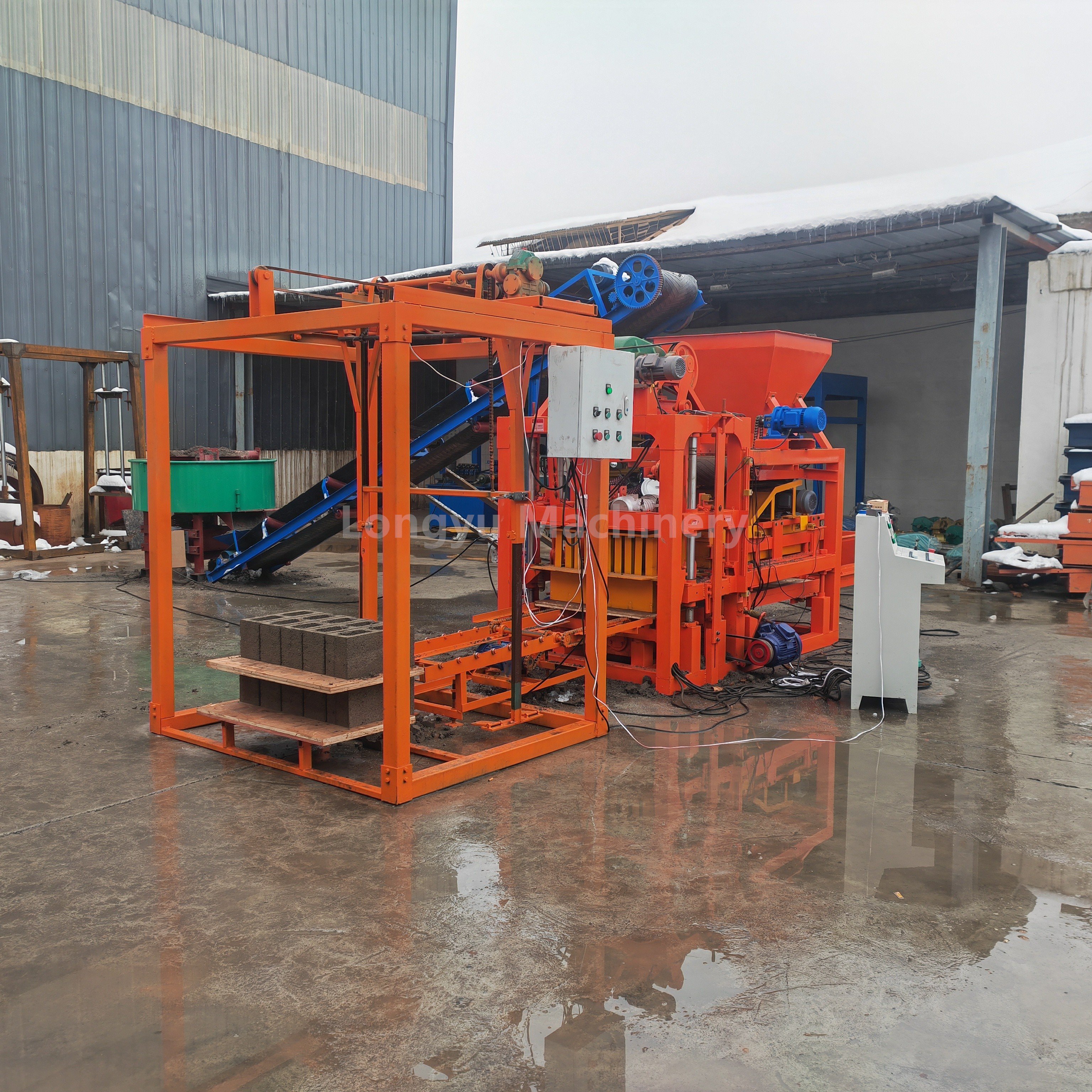 full automatic block making machine Pull type Colored Cement hollow brick Solid brick making machinery concrete block machine