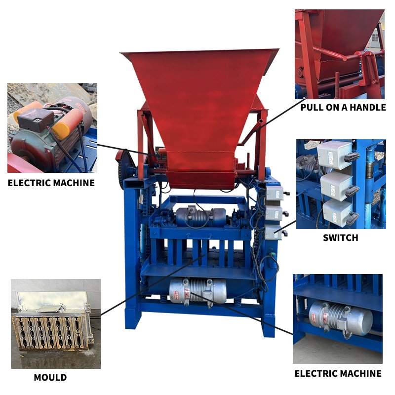 Semi Automatic Brick Making Machine Hydraulic Press Clay Brick Making Machine
