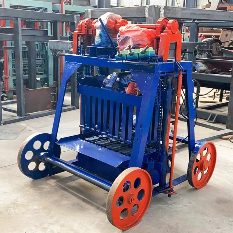 Movable Block Moulder Engines Cement 500 Small Scale Concrete Mini Mobile Commercial Mobile Block Making Machinery Brick Engine