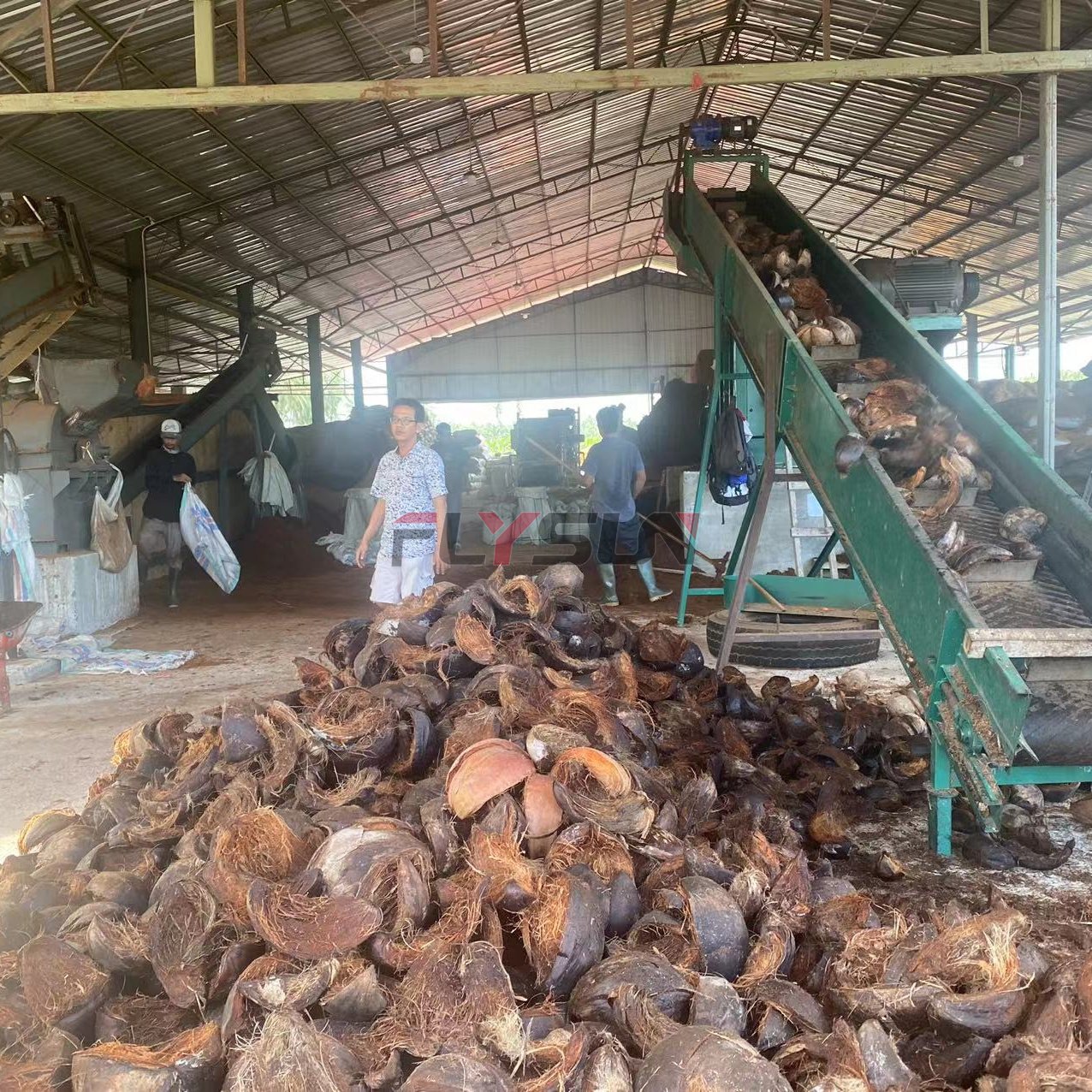 Coco coir peat making machine high productivity coconut peat block machine