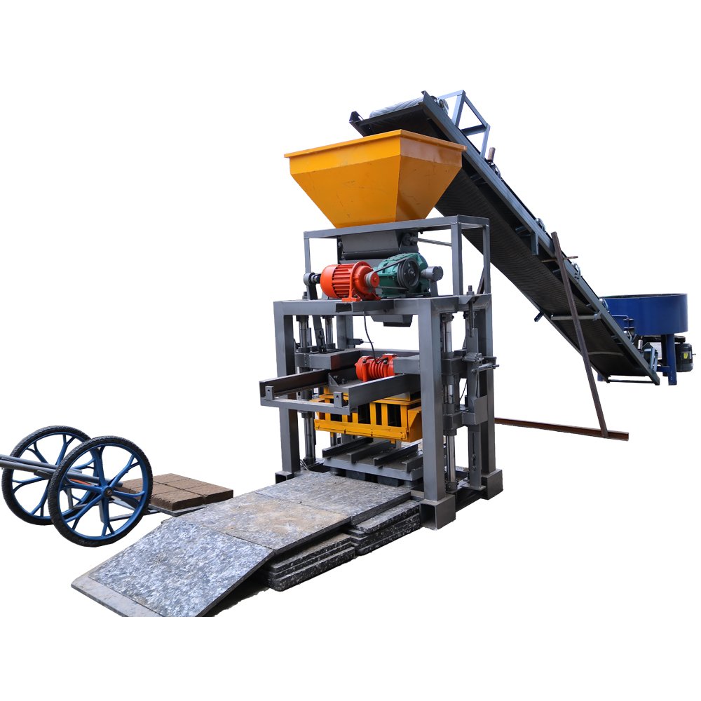 KAIDONG QT4-35B cement concrete hollow bricks paving brick making machine for concrete block factory hollow block making machine