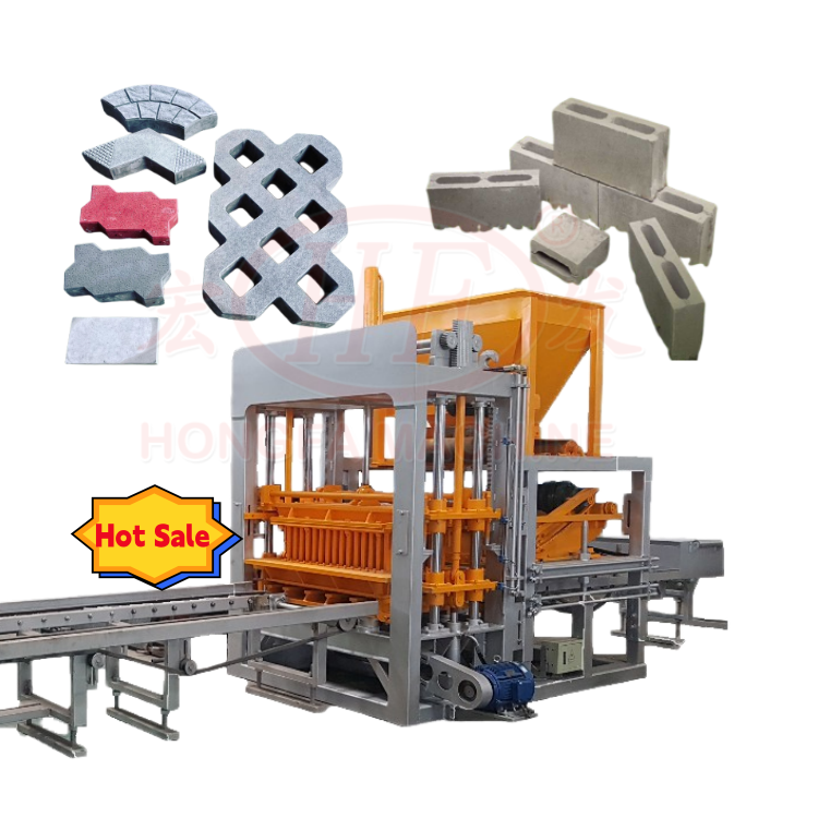 China Eco Brava HONGFA blocks compressed brick making machine interlock brick machine price concrete hollow block making machine
