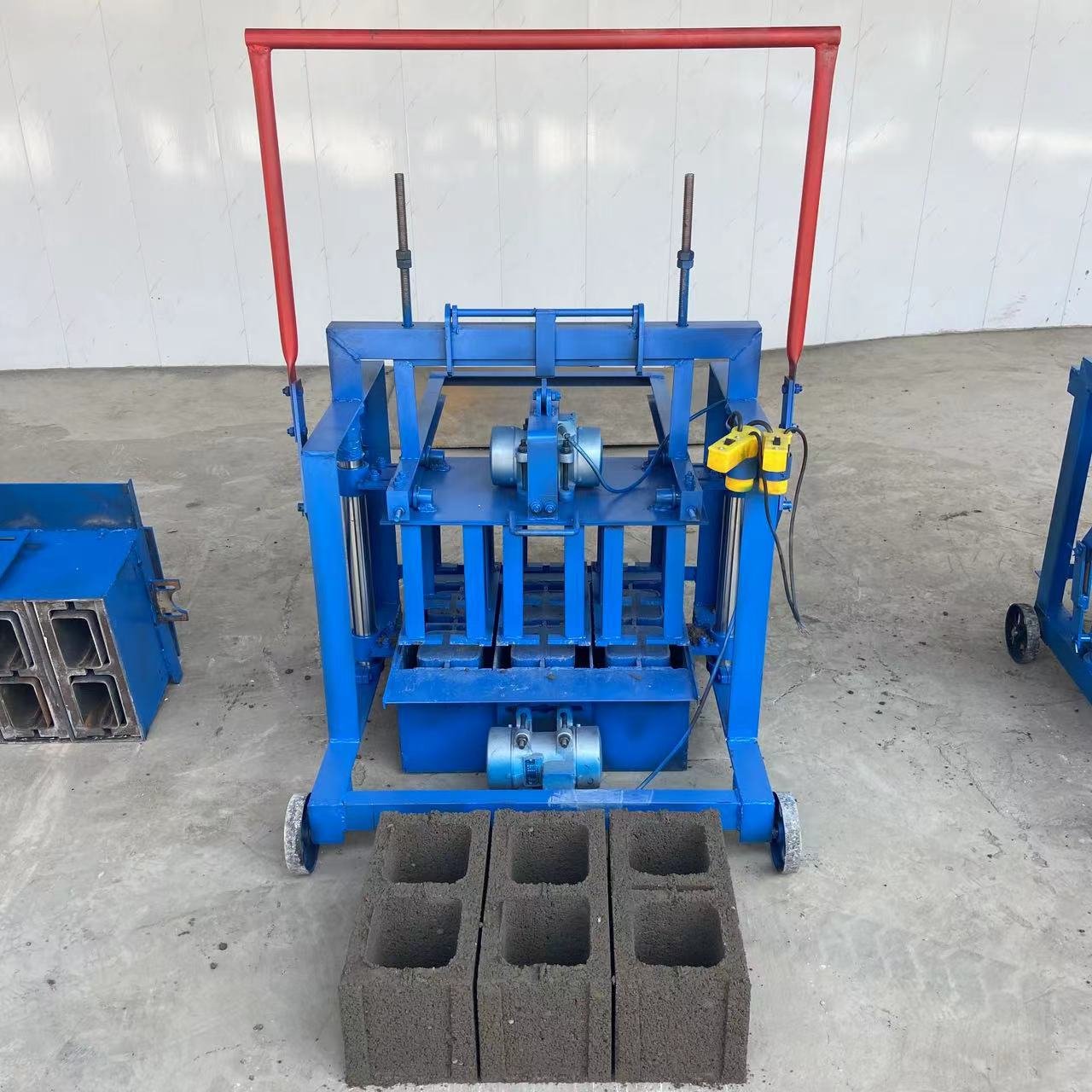 Cement Hollow Block Manual Brick Making Machine Small Mobile Making Blocks Brick Machine
