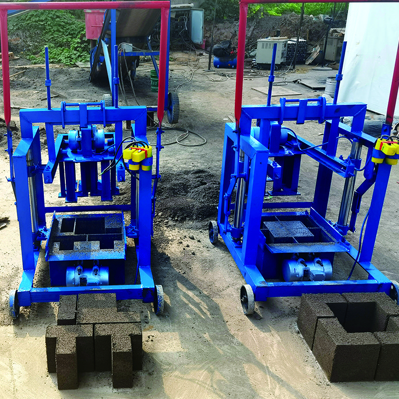 Cement Hollow Block Manual Brick Making Machine Small Mobile Making Blocks Brick Machine