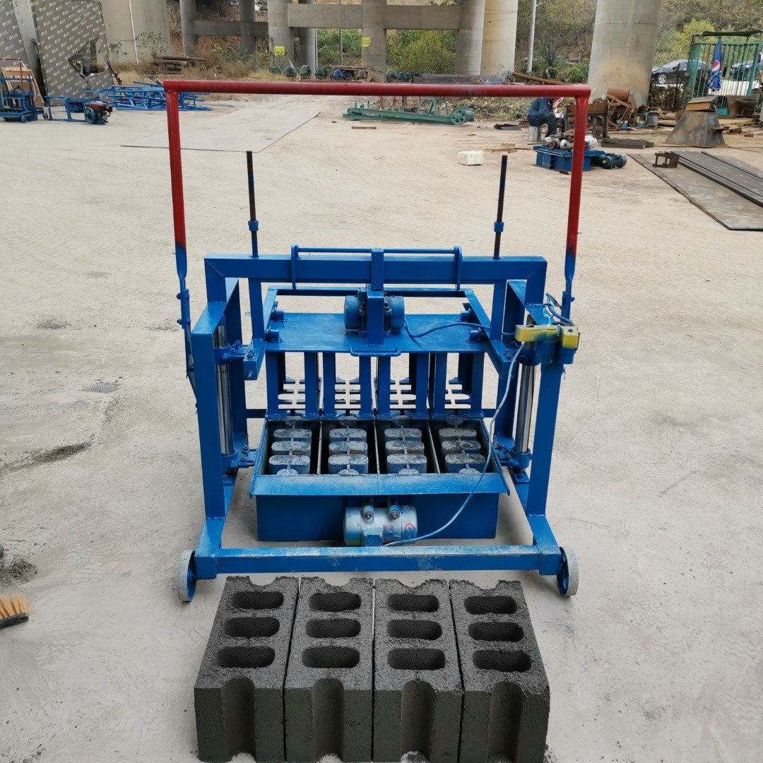 Cement Hollow Block Manual Brick Making Machine Small Mobile Making Blocks Brick Machine