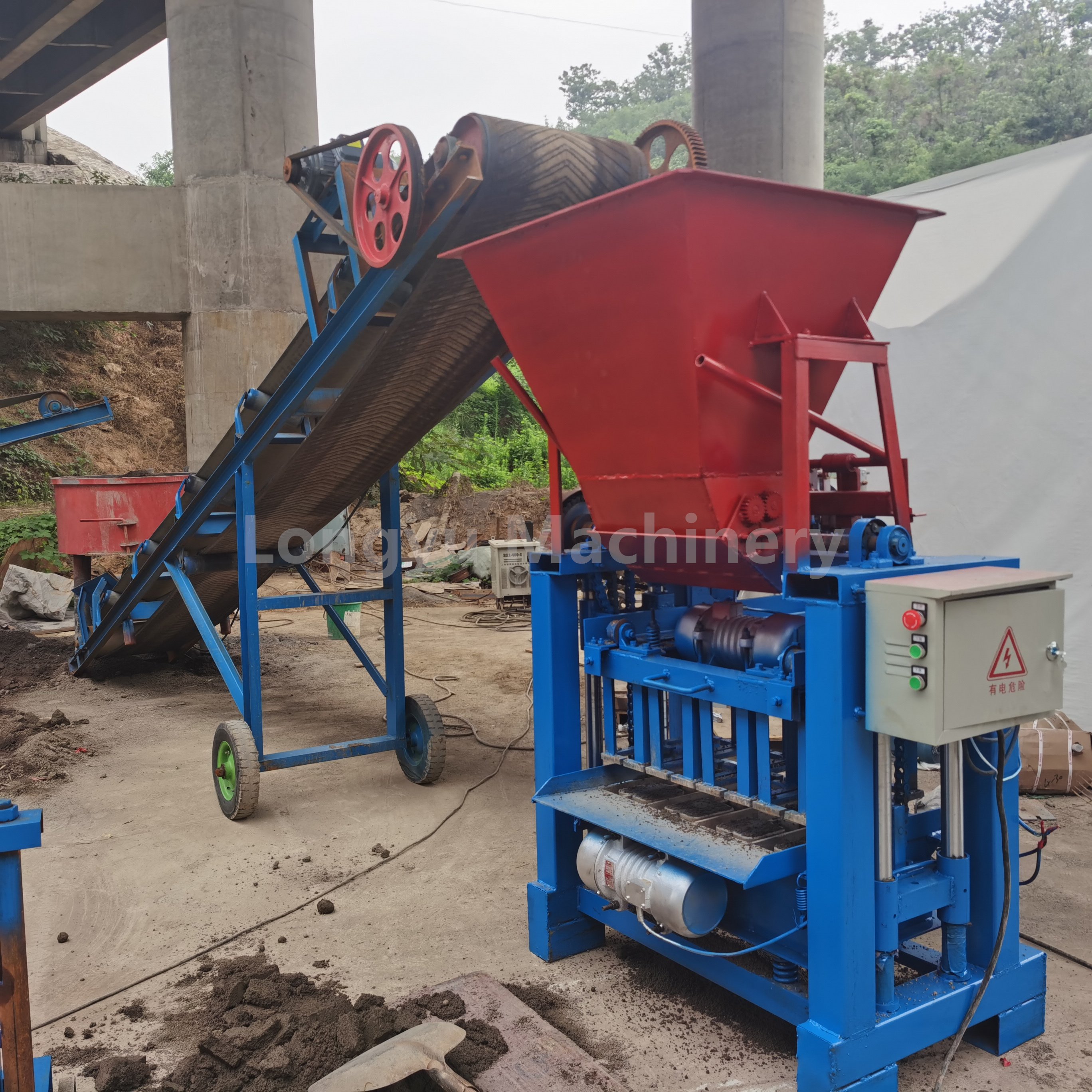 4-35 Semi-automatic Vibration Brick Making Machinery Concrete Brick Making Machine Brick Production Line for Sale