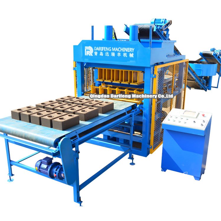 Darifeng High Quality Fully Automatic Ecology building brick wall making machine Price DF5-10 self-locking earth brick machine
