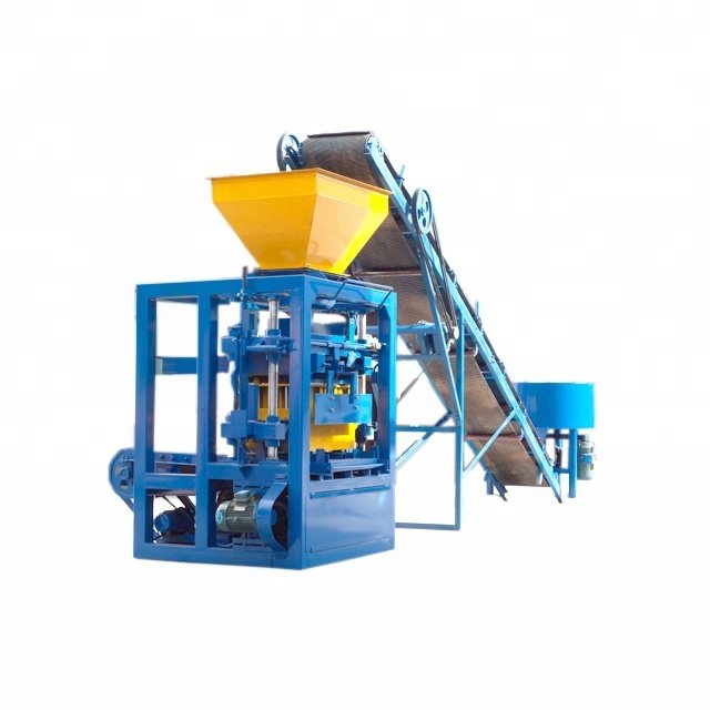 breeze cement block QT4-26 concrete vibro press block machine sawdust brick making machine