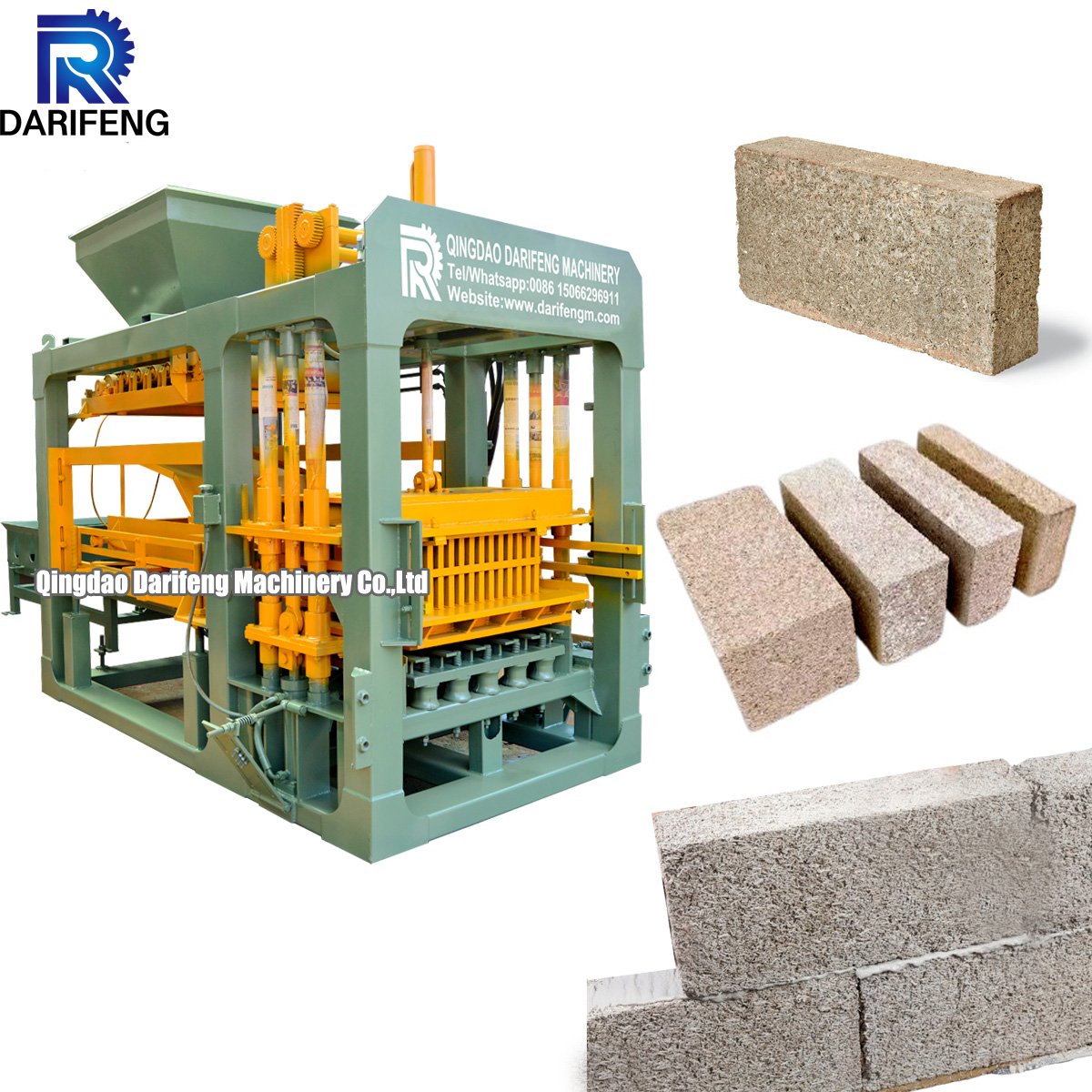 Hemp block making machine hot sale QT4-15 automatic hempcrete brick making machine