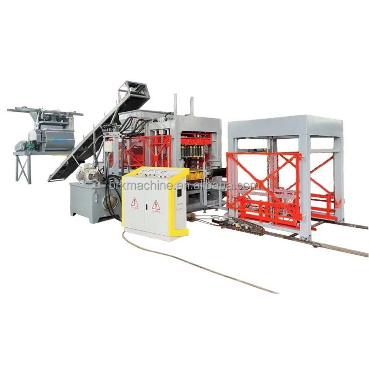 qt8-15 Full automatic concrete block interlocking solid fly ash brick factory garden brick making machinery
