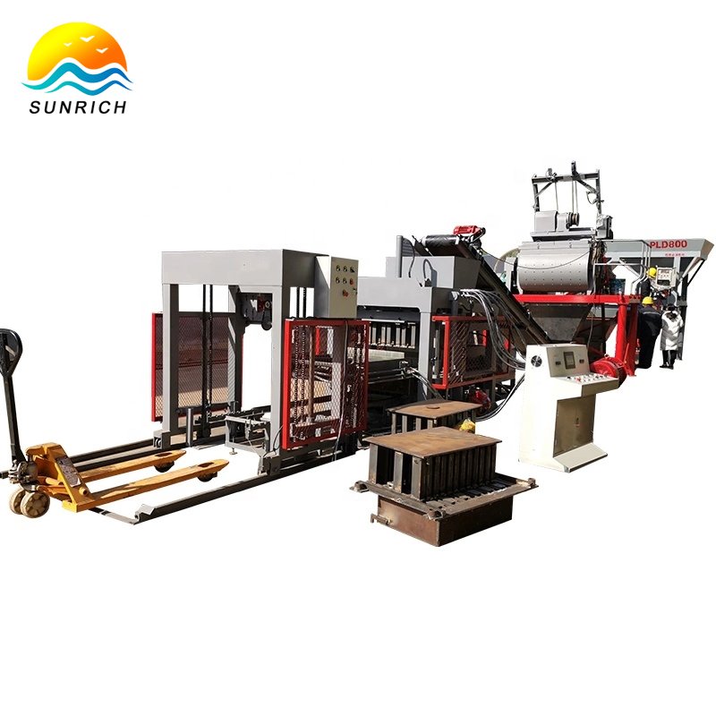 Fully Automatic Concrete Hollow Block Machine Hydraulic Fly Ash Interlocking Brick Making Machinery QT4-15