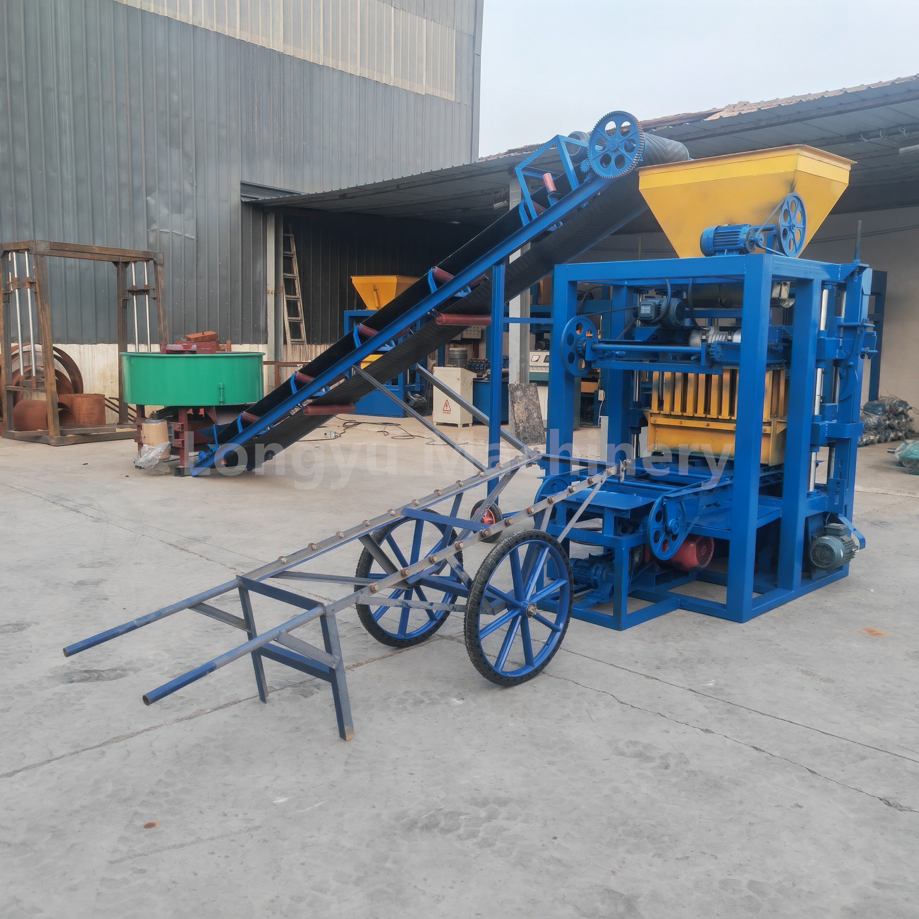 Automatic Hollow sand paving laying moulding Concrete paver block cement brick making machine price