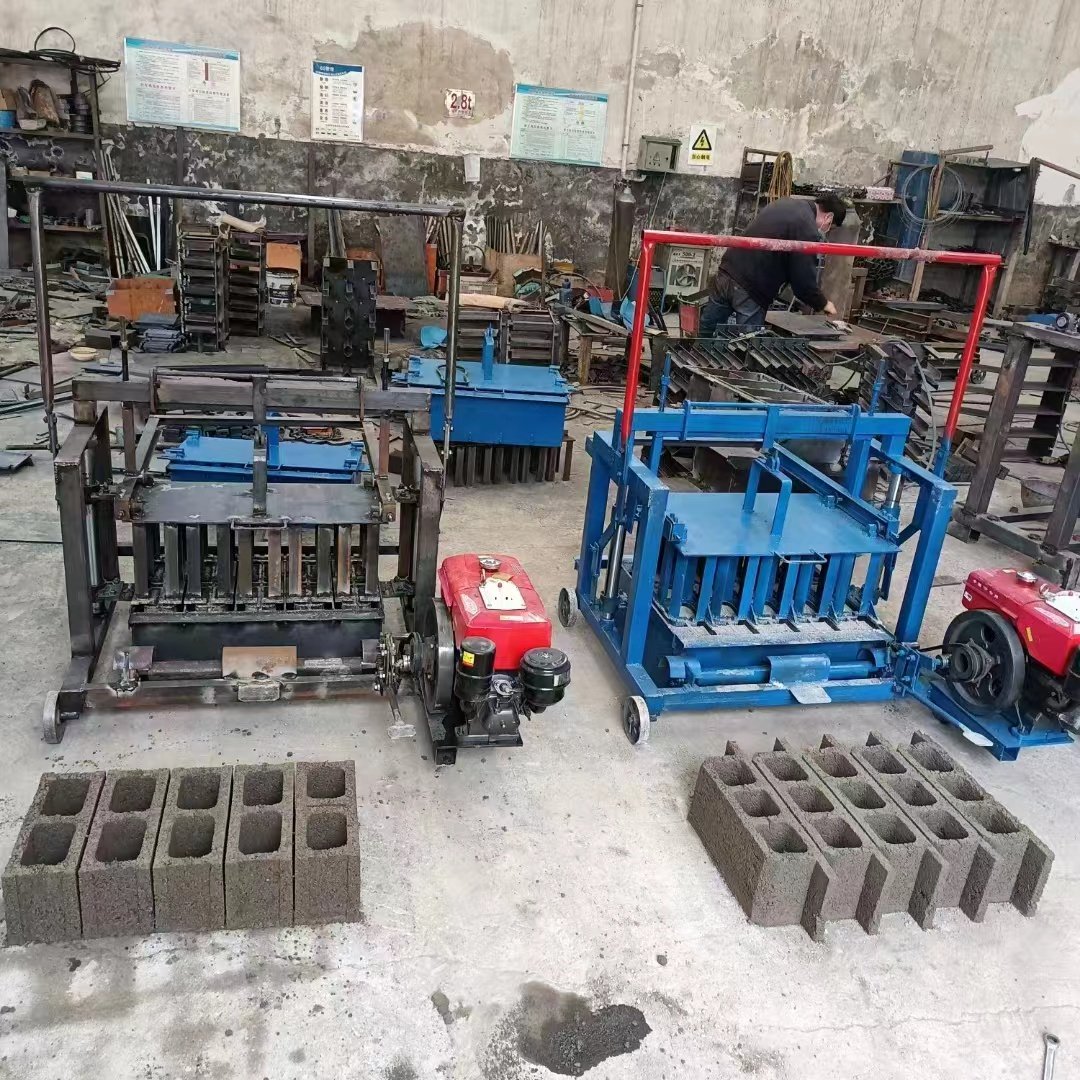 small mini size mobile Egg Laying 2-45 Small Manual Concrete Cement Block Brick Making Machine For Sale In Uganda