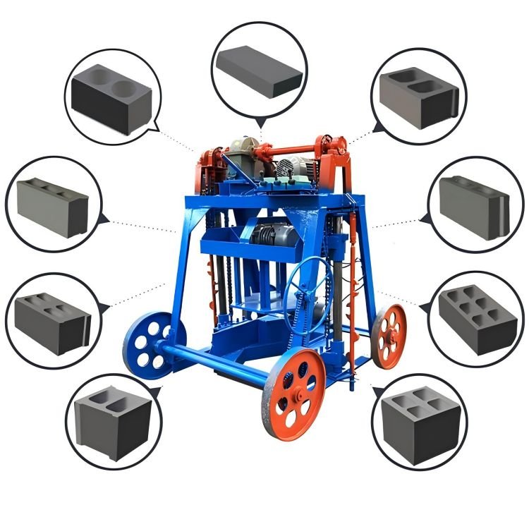 Brick making machinery concrete block making machine BL4-45 large mobile brick block maker machine