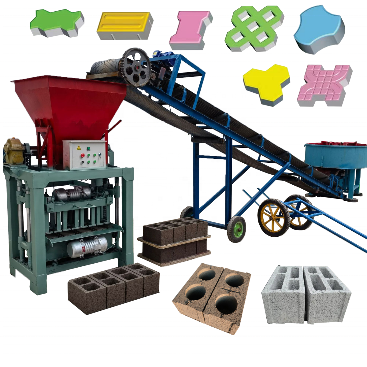 Industrial Waste Brick Making Machine For Paving Road Single Phase Brick Making Machine